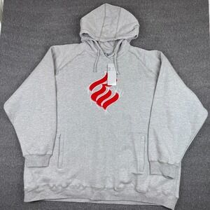 Vintage Rocawear Hoodie Mens 5XL Gray Logo Jay Z Rap Pullover Sweatshirt Y2K NWT